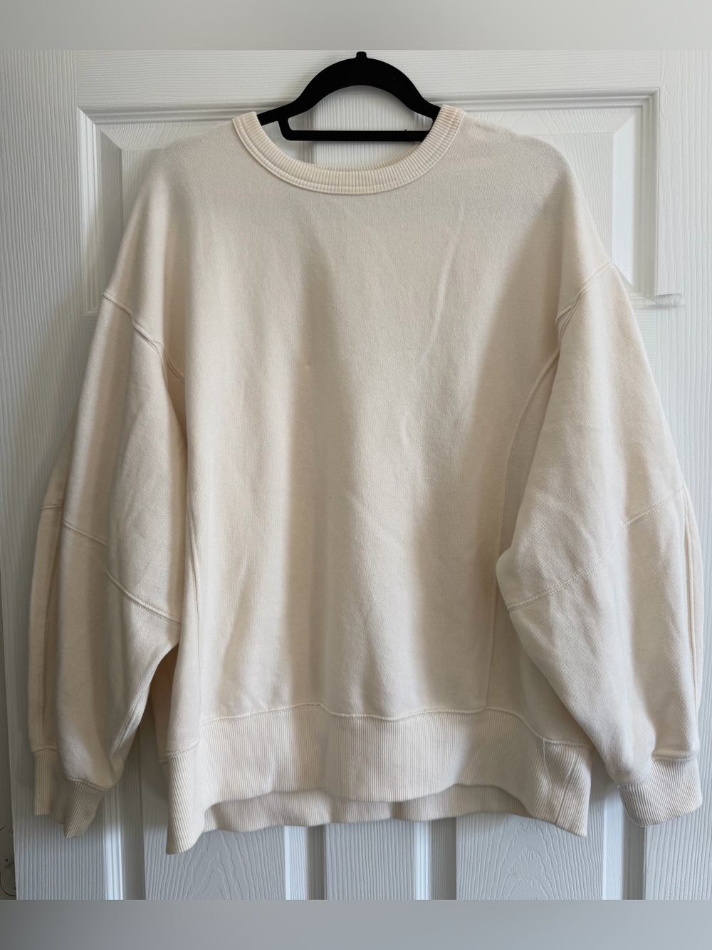 NWT aerie Cream Oversized Crewneck Sweatshirt